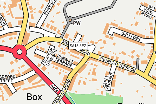 SA15 3EZ map - OS OpenMap – Local (Ordnance Survey)