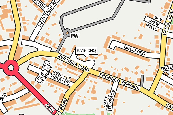 SA15 3HQ map - OS OpenMap – Local (Ordnance Survey)
