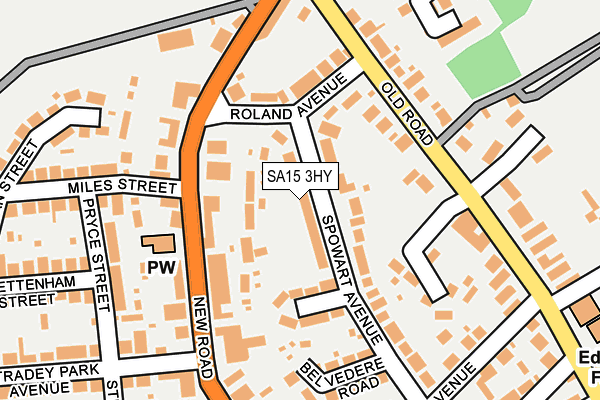 SA15 3HY map - OS OpenMap – Local (Ordnance Survey)