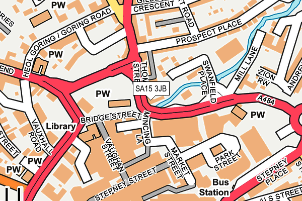SA15 3JB map - OS OpenMap – Local (Ordnance Survey)