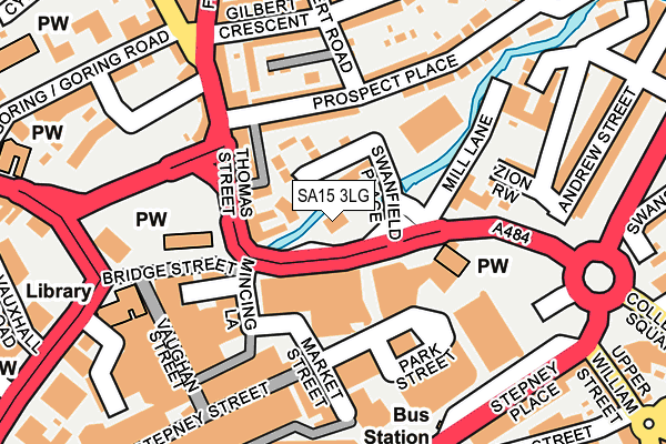 SA15 3LG map - OS OpenMap – Local (Ordnance Survey)