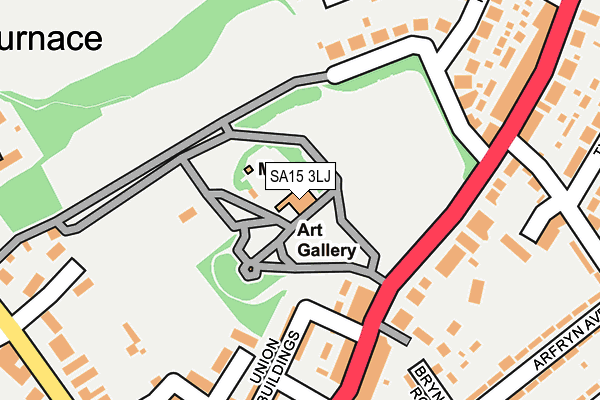 SA15 3LJ map - OS OpenMap – Local (Ordnance Survey)