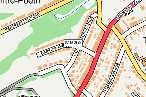 SA15 3LQ map - OS OpenMap – Local (Ordnance Survey)