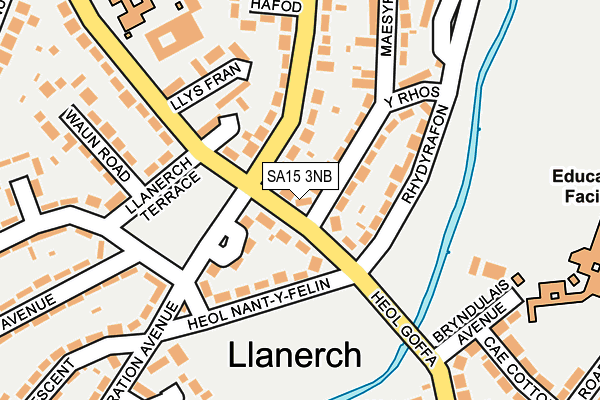 SA15 3NB map - OS OpenMap – Local (Ordnance Survey)