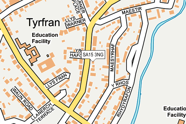 SA15 3NG map - OS OpenMap – Local (Ordnance Survey)