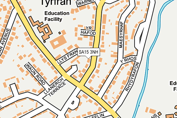 SA15 3NH map - OS OpenMap – Local (Ordnance Survey)