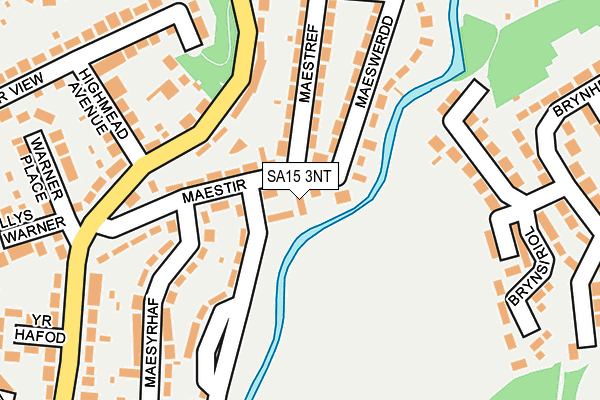 SA15 3NT map - OS OpenMap – Local (Ordnance Survey)