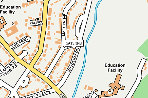 SA15 3NU map - OS OpenMap – Local (Ordnance Survey)