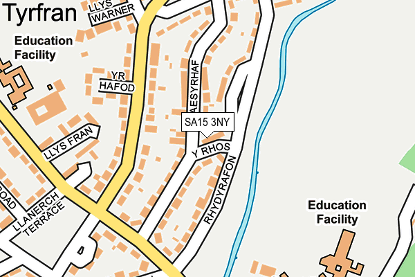 SA15 3NY map - OS OpenMap – Local (Ordnance Survey)
