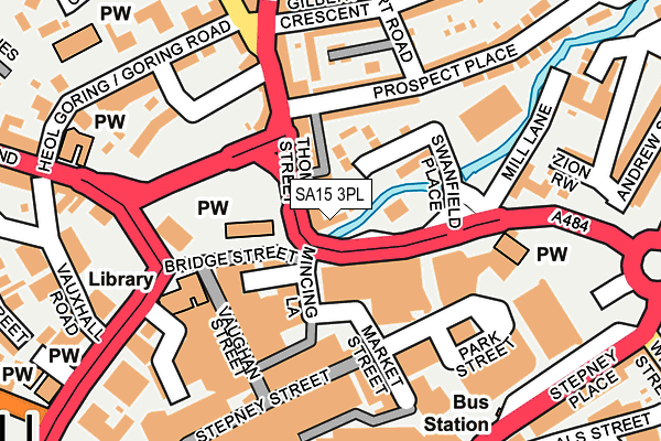 SA15 3PL map - OS OpenMap – Local (Ordnance Survey)