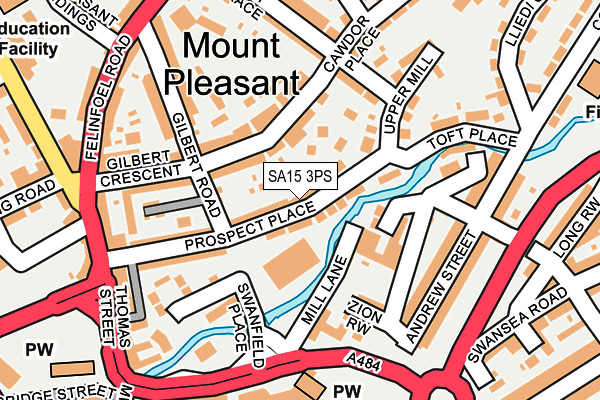 SA15 3PS map - OS OpenMap – Local (Ordnance Survey)