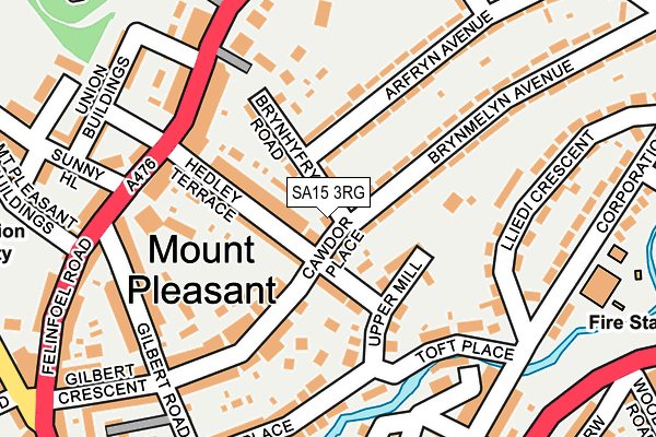 SA15 3RG map - OS OpenMap – Local (Ordnance Survey)