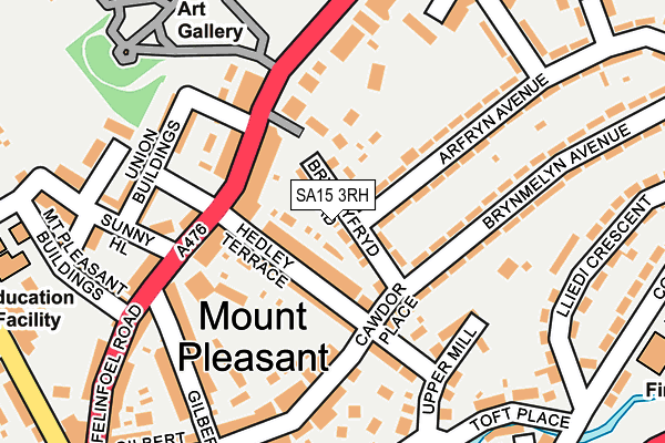 SA15 3RH map - OS OpenMap – Local (Ordnance Survey)