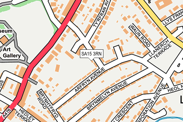 SA15 3RN map - OS OpenMap – Local (Ordnance Survey)