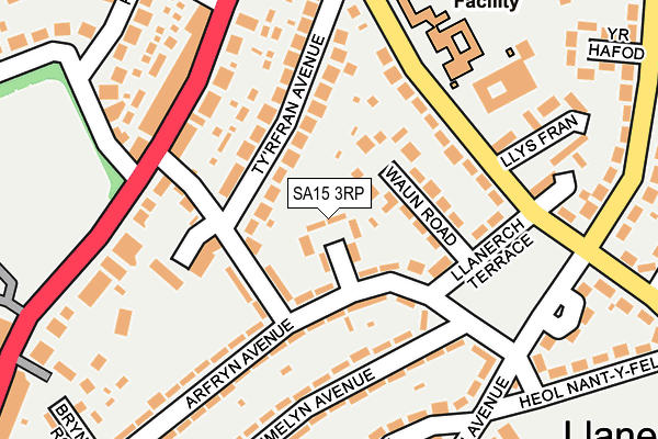 SA15 3RP map - OS OpenMap – Local (Ordnance Survey)