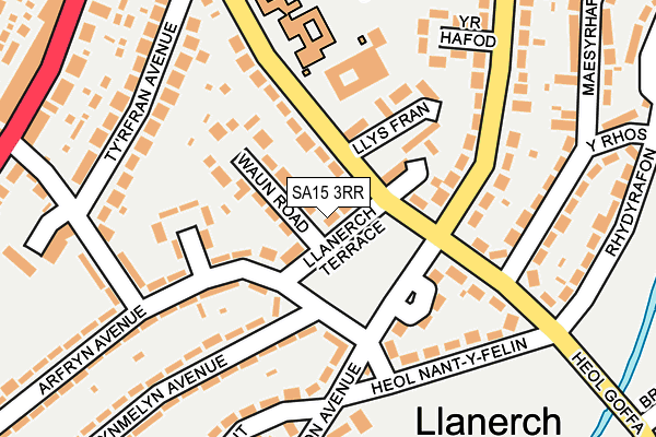 SA15 3RR map - OS OpenMap – Local (Ordnance Survey)