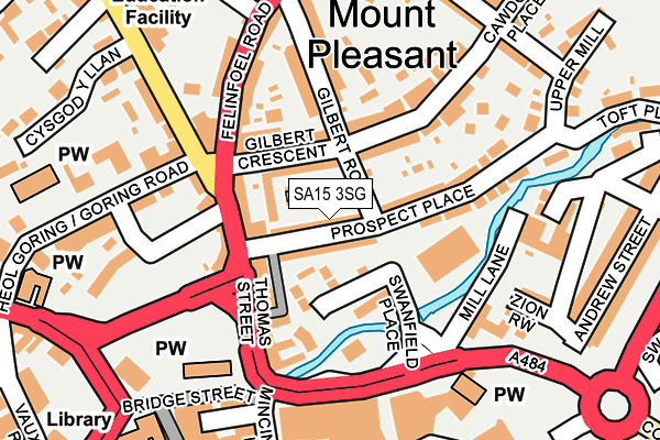 SA15 3SG map - OS OpenMap – Local (Ordnance Survey)