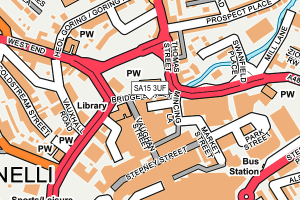 SA15 3UF map - OS OpenMap – Local (Ordnance Survey)