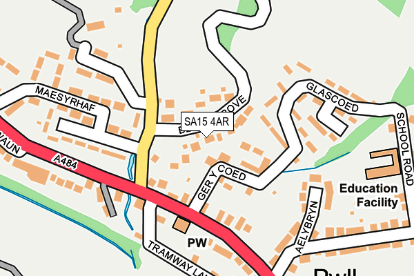 SA15 4AR map - OS OpenMap – Local (Ordnance Survey)
