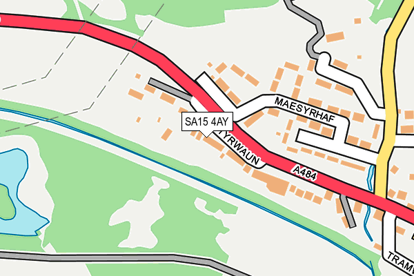 SA15 4AY map - OS OpenMap – Local (Ordnance Survey)