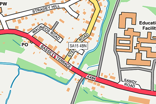SA15 4BN map - OS OpenMap – Local (Ordnance Survey)