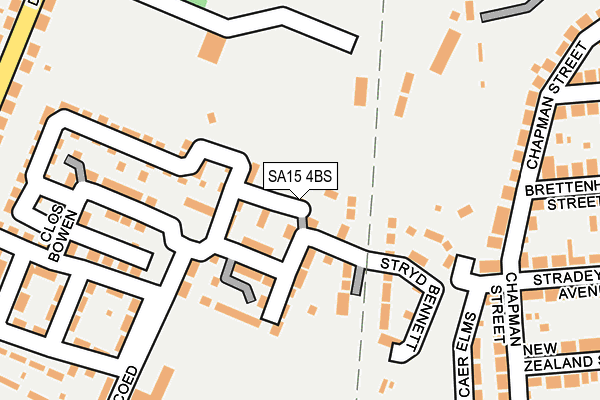 SA15 4BS map - OS OpenMap – Local (Ordnance Survey)
