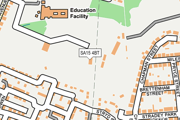 SA15 4BT map - OS OpenMap – Local (Ordnance Survey)
