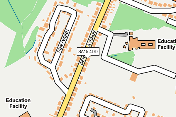 SA15 4DD map - OS OpenMap – Local (Ordnance Survey)