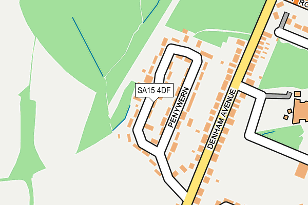 SA15 4DF map - OS OpenMap – Local (Ordnance Survey)