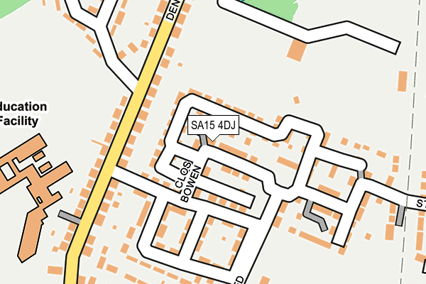 SA15 4DJ map - OS OpenMap – Local (Ordnance Survey)