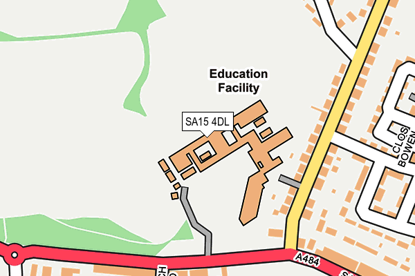 SA15 4DL map - OS OpenMap – Local (Ordnance Survey)