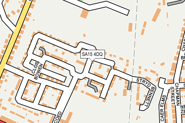 SA15 4DQ map - OS OpenMap – Local (Ordnance Survey)
