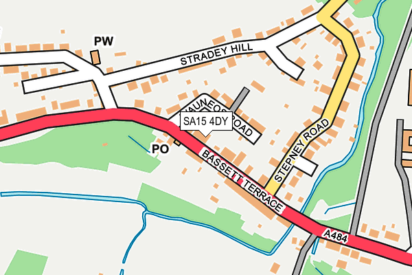 SA15 4DY map - OS OpenMap – Local (Ordnance Survey)