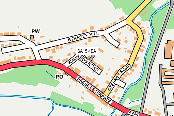 SA15 4EA map - OS OpenMap – Local (Ordnance Survey)