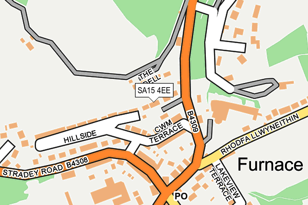 SA15 4EE map - OS OpenMap – Local (Ordnance Survey)