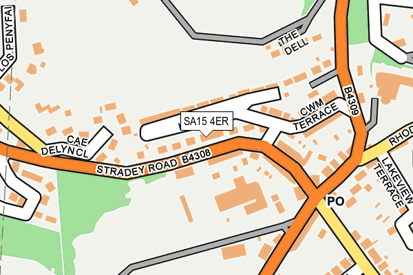 SA15 4ER map - OS OpenMap – Local (Ordnance Survey)