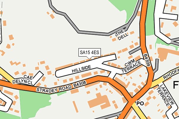 SA15 4ES map - OS OpenMap – Local (Ordnance Survey)