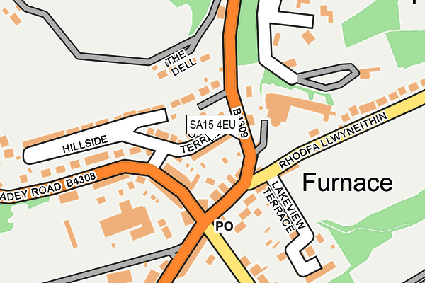 SA15 4EU map - OS OpenMap – Local (Ordnance Survey)