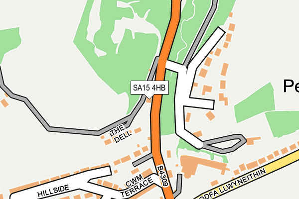 SA15 4HB map - OS OpenMap – Local (Ordnance Survey)