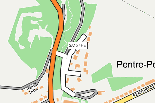 SA15 4HE map - OS OpenMap – Local (Ordnance Survey)