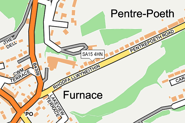 SA15 4HN map - OS OpenMap – Local (Ordnance Survey)