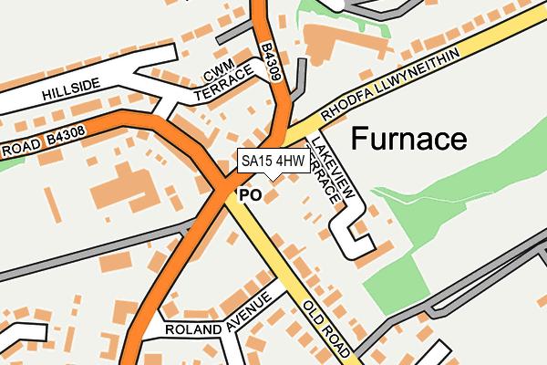 SA15 4HW map - OS OpenMap – Local (Ordnance Survey)