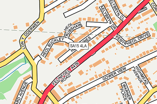 SA15 4LA map - OS OpenMap – Local (Ordnance Survey)