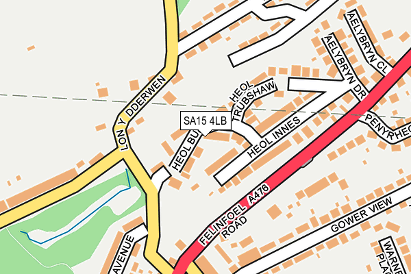 SA15 4LB map - OS OpenMap – Local (Ordnance Survey)