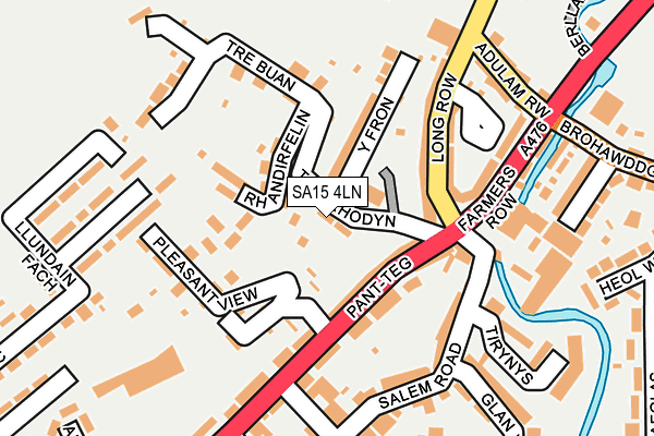 SA15 4LN map - OS OpenMap – Local (Ordnance Survey)