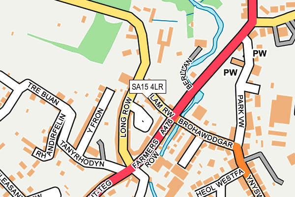 SA15 4LR map - OS OpenMap – Local (Ordnance Survey)