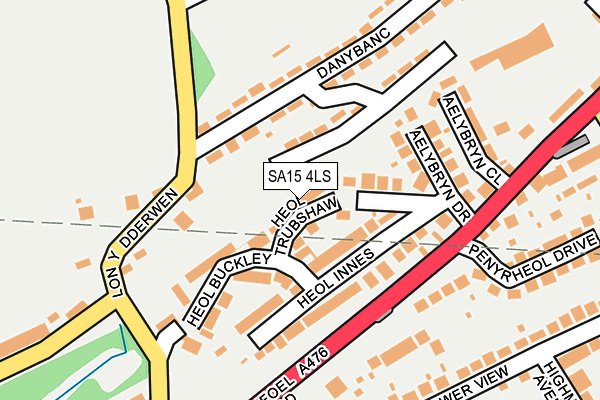 SA15 4LS map - OS OpenMap – Local (Ordnance Survey)
