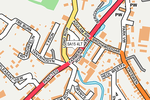 SA15 4LT map - OS OpenMap – Local (Ordnance Survey)