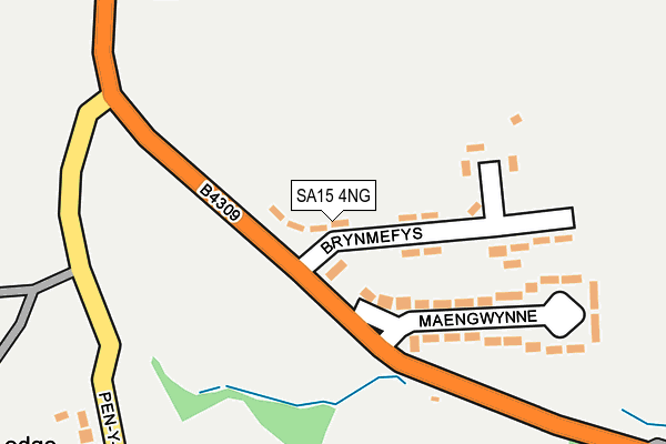 SA15 4NG map - OS OpenMap – Local (Ordnance Survey)