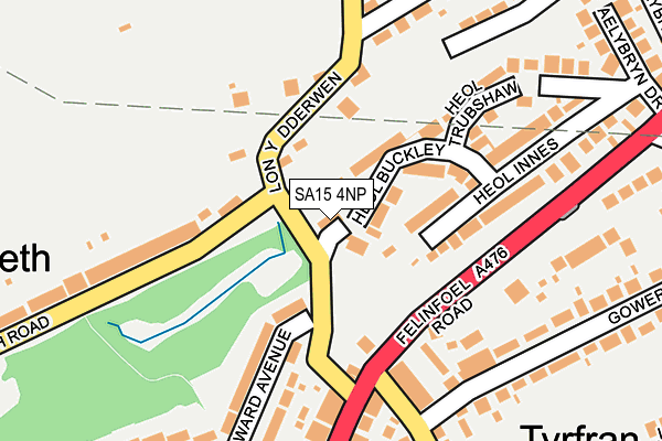 SA15 4NP map - OS OpenMap – Local (Ordnance Survey)